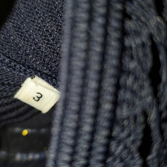 Sandro Navy Knit Dress Size 3 - Picture 8 of 10